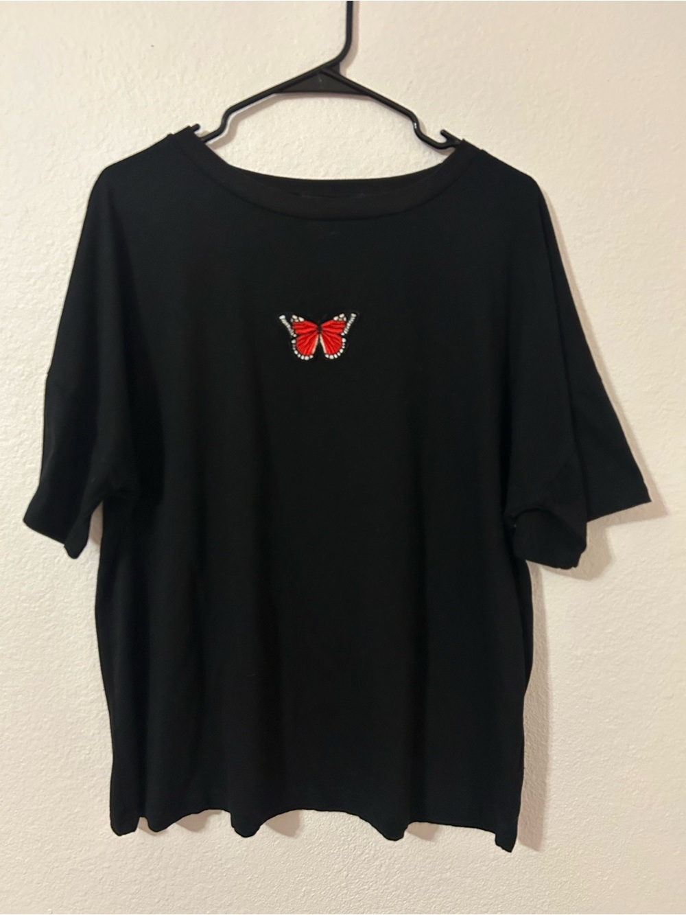 SHEIN Embroidered Butterfly Shirt